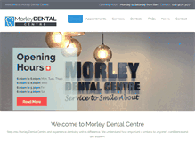 Tablet Screenshot of morleydentalcentre.com.au